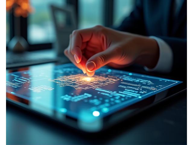A diverse professional writing on a tablet with various strategic planning elements visible, symbolizing tailored application strategies.