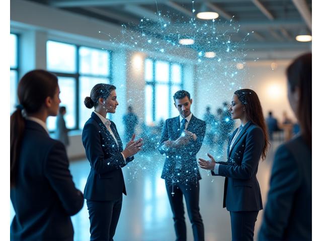 Diverse group of business people collaborating around a complex economic chart, symbolizing comprehensive funding ecosystem navigation.