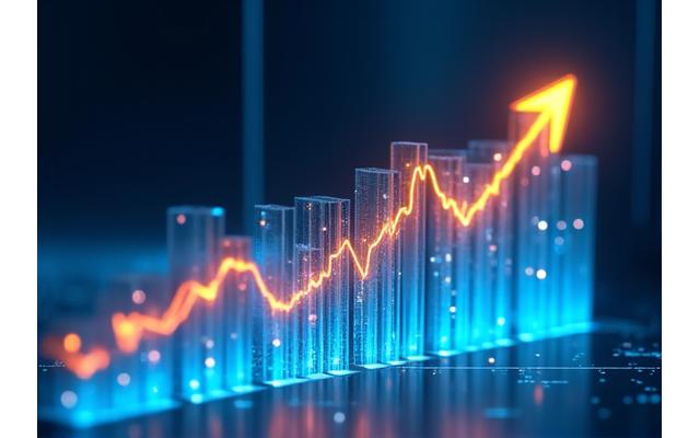 Abstract depiction of financial growth and data analysis, representing optimized R&D tax credits and SR&ED claims